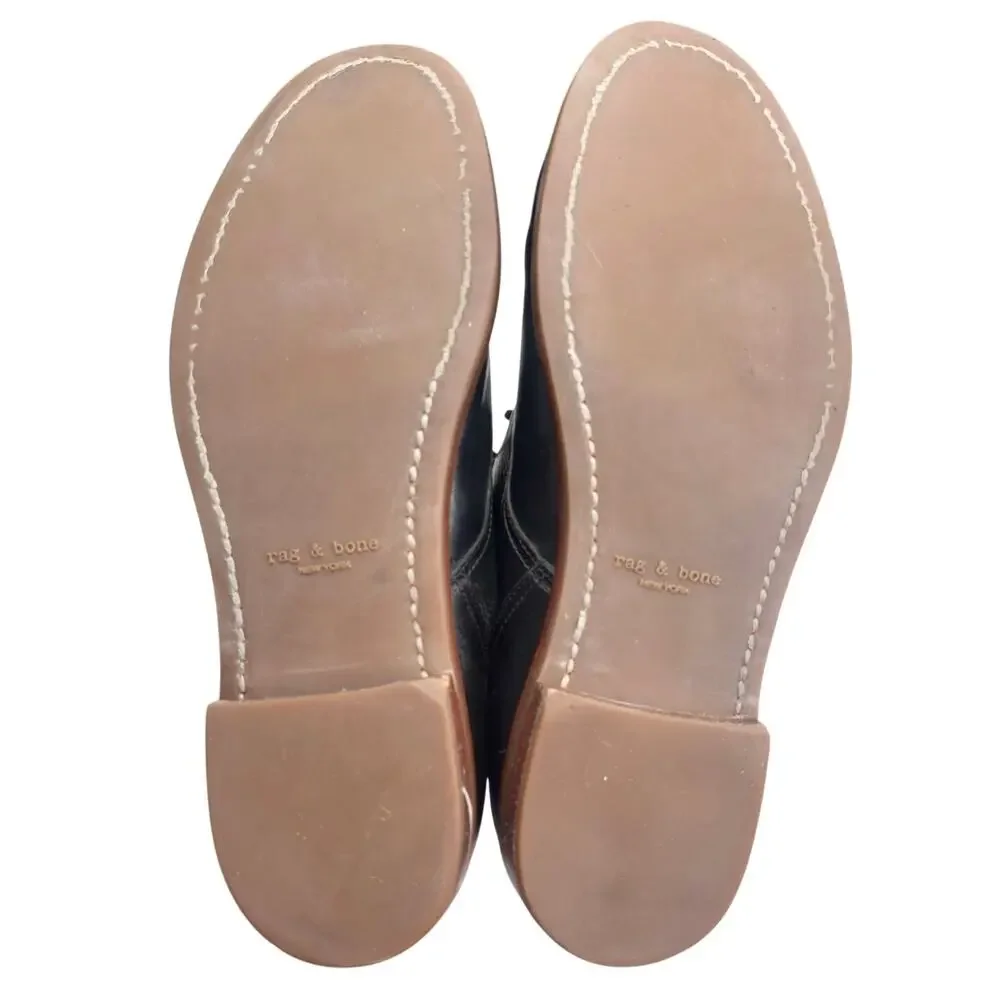 Rag & Bone | Men | Black Aged Worn Classic Pebbled Leather Chukka Boots | Sz 10